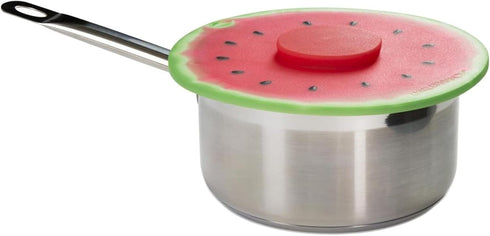 Charles Viancin - Watermelon Silicone Lid for Food Storage and Cooking - 11''/28cm - Airtight Seal on Any Smooth Rim Surface - BPA-Free - Oven, Mi...