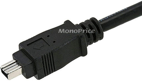 Monoprice 6-Feet IEEE-1394 FireWire iLink DV Cable 6P-4P M/M, Black (102665)...