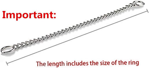 Stainless Steel P Chock Metal Chain Training Dog Pet Collars Necklace Walking Training Pet Supplies for Small Medium Large Dogs,45cm...