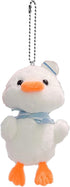 2Pcs White 14cm Duck Plush Keychain,Soft Fully Filled Lovely Cartoon Animal Doll Hanging Ornament,Portable Stuffed Duck Doll Plush Key Backpack Pe...