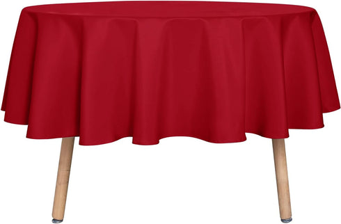 sancua Round Tablecloth - 60 Inch - Water Resistant Spill Proof Washable Polyester Table Cloth Decorative Fabric Table Cover for Dining Tables and...