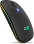 COO LED Slim Mouse with 3 Adjustable DPI, Dual Mode(Bluetooth 5.1 and 2.4G Wireless) for iPad OS 13, MacBook, Laptop, Mac OS 10.10...