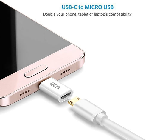 Micro USB to USB C Adapter 4Pack, USB C Fast Charging Convert Connector Charger Compatible with iPhone 15 Pro Plus, Samsung Galaxy S22/S21, Google...