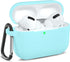 Silicone Case Cover Compatible with Apple AirPods Pro, Protective Soft Case with Carabiner for Airpods Pro 2...