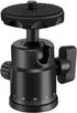 HEMMOTOP Tripod Ball Head H28 Black,Ball Head Mount Loading 6.6Lbs,Panorami Tripod Heads for Gopro Cam Camcorder Smartphone Light Microphone DSLR ...
