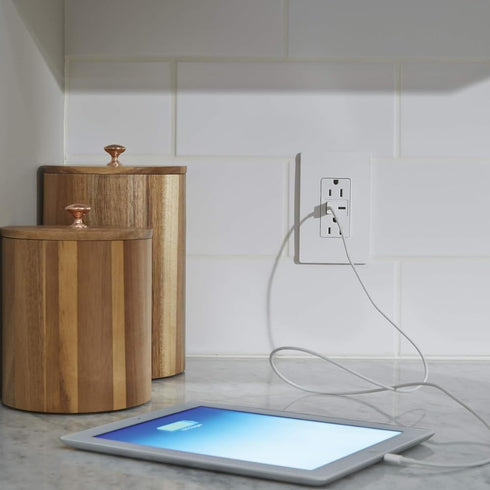 SHADID 1-Gang Screwless Decorator Wall Plates Child Safe Outlet Covers, 4.68" H x 2.93" L, Unbreakable Polycarbonate Thermoplastic, White, SI8831-...