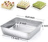 TeamFar 8 Inch Square Baking Pan, Square Cake Brownie Pan Stainless Steel for Wedding Christmas Party, Healthy & Non Toxic, Sturdy & Brushed Surfa...