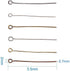 PH PandaHall About 600 Pcs Brass Head Pins Findings Open Eye Pin Length 1.38 Inch 21-Gauge for Jewelry Making 6 Colors...