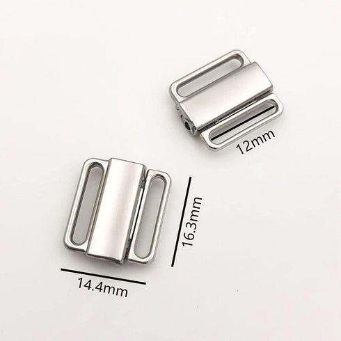 10 Sets 12mm Metal Bra Clasp Sewing Lingerie Front Closure Replacement Part (Silver 1/2")...