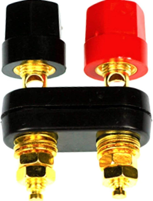 CESS Dual Binding Post, 4mm Banana Socket, 2 Way Gold-Plated Speaker Binding Posts, Power Amplifier Connector, 4 Pack...