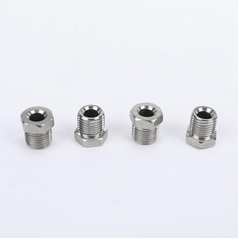 4PCS 1/2 x20 Inverted Flare Stainless Steel Tube Nuts for 1/4" Brake Line Tubing...