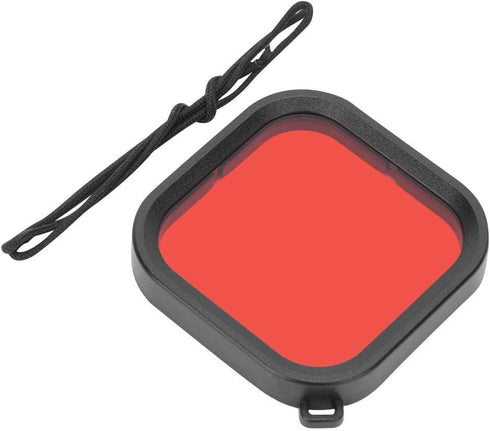 Diving Lens Filter, Photograph Waterproof Diving Lens Filter with Hanging Strap, Red Filter, Filter, Filter for GoPro 8(Red)...