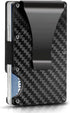 Metal Money Clip Wallet, Carbon Fiber Wallet, RFID Blocking Metal Card Holder for Men Slim Aluminum Holder Pocket Cash Credit Card Holder...