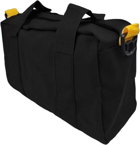 16 Inch Wide Mouth Tool Bag, Canvas Tool Storage Bag for Men, Large Capacity Handbag, Multi-function Tool Organizer Tote Bag for Storage Wrenches ...