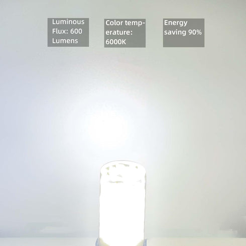 6 Pack E26 LED Light Bulbs 60w Halogen Equivalent Daylight White 6000K Dimmable 6w 600Lm AC 110V 120V 130V Medium Screw Base T10 Corn Bulb...