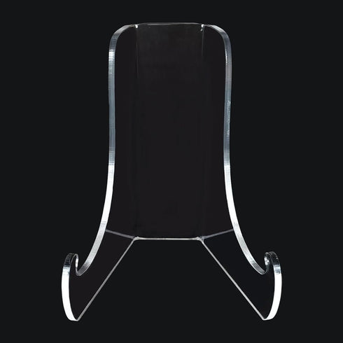 White Small Artwork Display Stand Clear Acrylic Plate Stable Countertop Multi-Functional Holder for Tea Bricks Books Magazines Easels Display Stan...