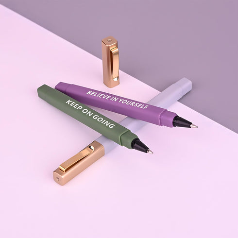 Ballpoint Pens, 12 Pcs Colorful Inspirational Quotes Pens, 1.0 mm Medium Point Black Ink Gift Pens, Journaling Pens, Motivational Writing Pens Off...
