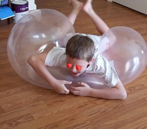 47'' Giant Bubble Ball for Kids Adults Inflatable Fun Toy Ball Water Injection Bubble Ball Balloons Beach Garden Ball Soft Rubber Ball for Outdoor...