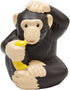 Replacement Part for Fisher-Price Little People Chimpanzee Playset - BDY75~ Replacement Brown Chimp Figure Holding a Banana and Scratching His Hea...