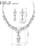 Bride Crystals Rhinestones Pearls Necklace Earrings Set Bridal Wedding Jewelry Sets Rhinestone Choker Necklace Prom Party Costume Jewelry Set for ...