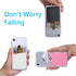 6 Pack Phone Card Holder,Silicone with 3M Adhesive Stick-on cell Phone Wallet,Slim Id Credit Card Holder Pouch Sleeve Pocket Compatible with iPhon...