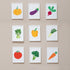 10pcs Vegetables Stencil 6×6inch Farm Vegetable Drawing Stencil with Painting Brush Reusable Pumpkin Eggplant Tomato Carrot Radish Painting Stenci...