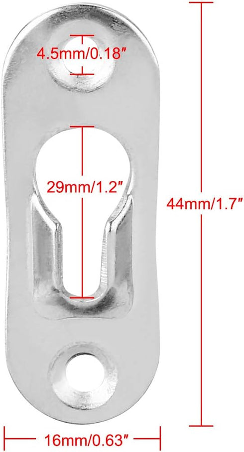 20 Pcs Keyhole Hangers Metal Fasteners for Picture Frames Mirrors Cabinet,Metal Keyhole Hanger Hanging Fasteners Hardware Flush Wall with Keyhole,...