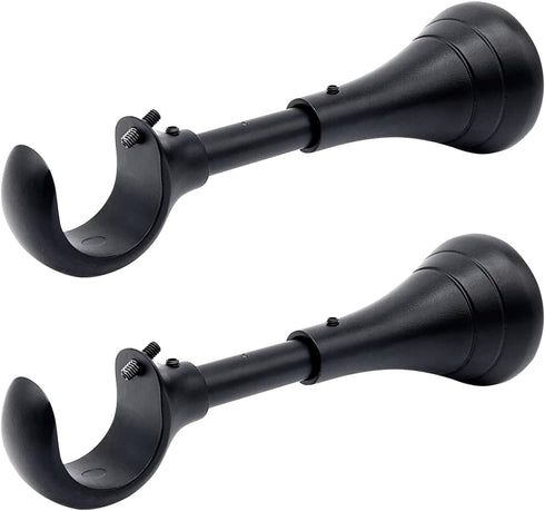Heavy Duty Curtain Rod Brackets for Wall, 6 inch Curtain Rod Brackets, Extra Long Holder for Heavy Curtains, for 3/4 to 1 inch Rods, 2 pcs Extende...