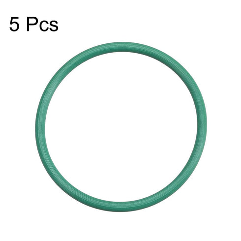 uxcell Fluorine Rubber O-Rings, 30mm OD 27mm ID 1.5mm Width FKM Seal Gasket for Machinery Plumbing, Green, Pack of 5...