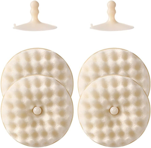 4Pcs Dishwashing Sponges with 2Pcs Suction Cups - Premium Dual-Sided Kitchen Dish Scrubber Cleaning Brush...