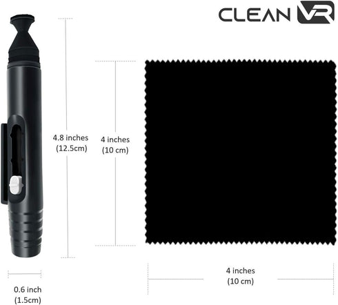 Kit for Cleaning Virtual Reality Accessories Compatible with Meta Quest 3 Oculus Quest 2 Vision Pro, Optical Lens Dust | Lens Cleaning Pen + 2 Mic...