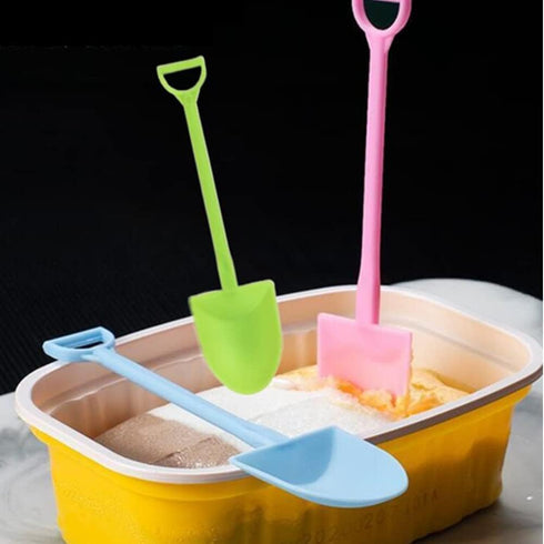 100 PCS Disposable Mini Shovel Shape Spoons, Colorful Plastic Ice Cream Shovel Spoon for Dessert Pudding Yogurt Sugar (4.8 Inch, 5 Color)...