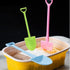 100 PCS Disposable Mini Shovel Shape Spoons, Colorful Plastic Ice Cream Shovel Spoon for Dessert Pudding Yogurt Sugar (4.8 Inch, 5 Color)...