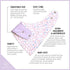 REVERSIBLE & WATERPROOF Cotton Baby Bandana Drool Bibs for Girls with Adjustable Snaps, Pack of 4, Soft Absorbent Cute Modern Premium Bib Set for ...
