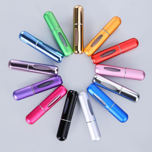 Travel Mini Perfume Refillable Atomizer Container, Portable Perfume Spray Bottle, 5ml Travel Perfume Scent Pump Case Fragrance Empty Spray Bottle ...