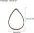 MECCANIXITY Teardrop Beading Hoop Link, Hollow Open Bezel Charm Linking Rings 0.55"x0.86" Bronze for Earring Jewelry Making, Pack of 20...