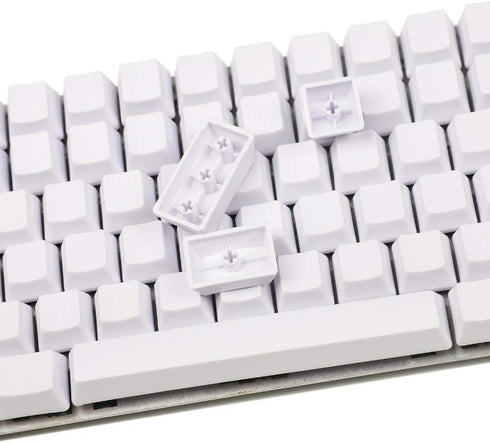 YMDK White Black Dolch Thick PBT 84 68 64 Blank Keyset OEM Profile Keycaps for MX Mechanical Keyboard Keychron K2 K6 Keycool Tada68 YD64 (White)...