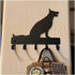 German Shepherd Sitting - Key Holder Dog Leash Hanger for Wall - Large 9 inch Wide with 5 Hooks - Made in USA...