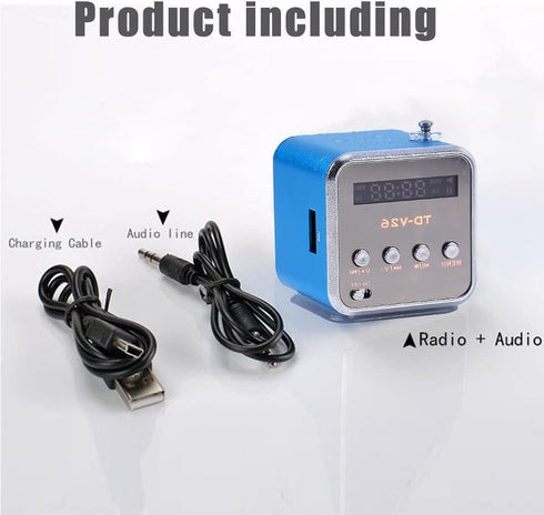 Eboxer Portable Mini Speaker Music Player FM Radio Stereo Speaker Support TF Card and U Disk, Brief Design, Perfect Mini Speaker for Room Bike Car...