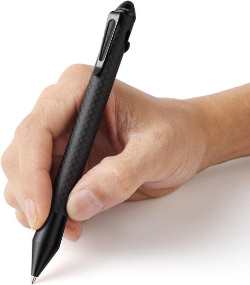 Cool Hand 5.9'' Bazooka Style Bolt Action Pen with Stylus for Touchscreen, Carbon Fiber Body, w/Pocket Clip, Ballpoint Ink Refillable, Glass Break...