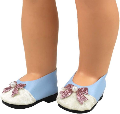 SOTOGO 12 Pairs of 18 Inch Doll Shoes Fits for American 18 Inch Doll Include Sandals Leather Shoes Ballet Shoes...