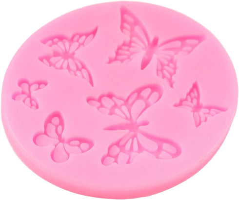Butterfly Silicone Molds Mini Butterfly Fondant Cake Baking Mold For Chocolate Candy Cake Decoration Cupcake Topper Sugar Craft Polymer Clay Gum P...