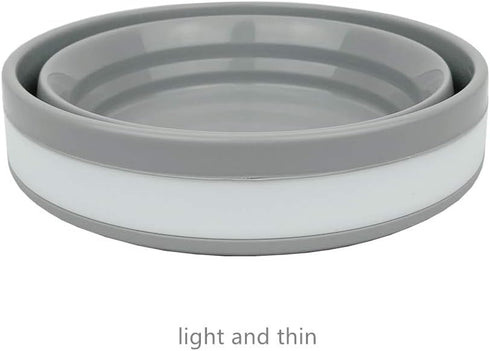 CARTINTS Silicone Collapsible Food Storage Containers with Lids Collapsible Containers Ideal for Travel and Camping, Hiking,32oz/950ml (Grey)...