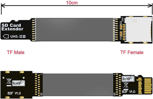 Xiwai TF Micro SD Male Extender to TF Card Female Extension Cable Adapter Flexible SD/SDHC/SDXC UHS-III UHS-3...