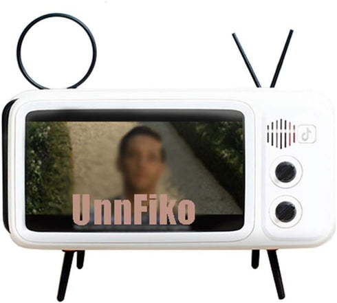 UnnFiko Wireless Bluetooth Speakers Retro TV Style Stand Holder, Cartoon Desktop Bracket Desk Mount, Universal for Samsung iPhone 14 13 12 Pro Max...