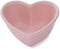 Ceramic Heart-Shaped Pudding Bowl Baked Soufflé Bowl Dessert Bowl Oven Bowl Creme Brulee Ramekin Souffle Ramekin(pink/white)...