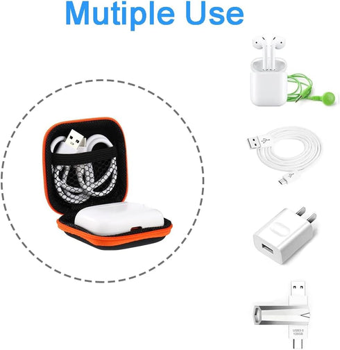 Earbud Carrying Case, Earphone Case Headphone EVA Earbud Holder for Cell Phone Accessories Organizer Mini Earbud Pouch for Wireless Earbuds, Bluet...