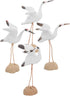 UKCOCO 4pcs Miniature Crane Statue Mini Ceramic Bird Figurine Fairy Garden Sculpture for Plant Pots Bonsai Micro Landscape Decoration...