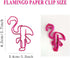 Flamingo Shape Paper Clips with Clear Box, JruiZhp 50 Pcs Pink Funny Cute Paperclips Bookmarks Planner Clips, for Fun Office Supplies School Gifts...