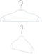 Mawa by Reston Lloyd Silhouette Ultra-Thin Series, Non-Slip Space Saving Shirt Hanger with Pant Bar & Skirt Hooks, Style 42/FTU, Pack of 2, White...